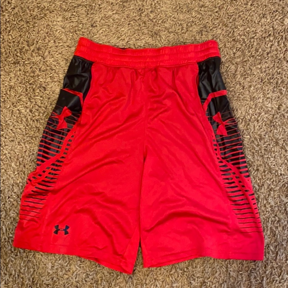 Black and red athletic shorts